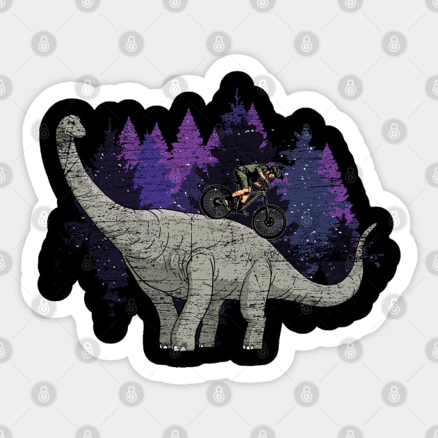 Dino Bike Grunge Sticker by ShirtsShirtsndmoreShirts